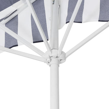 Beverly 9 ft. Designer Classic Scalloped Fringe Half Market Patio Umbrella